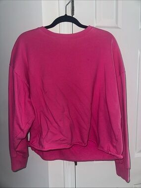 GAP Pink Crop Crewneck Sweater